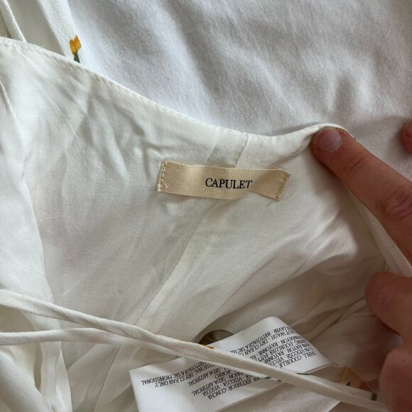 Capulet Maxine Ivory Floral Print Wrap Dress (size M) - Picture 4 of 6